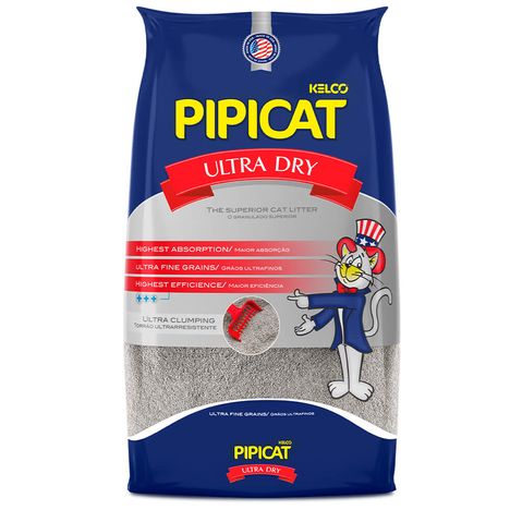 Areia Higiênica PipiCat Ultra Dry para Gatos 9kg