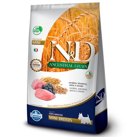 Ração N&D Ancestral para Cães Adultos de Raças Pequenas Sabor Cordeiro 2,5 Kg