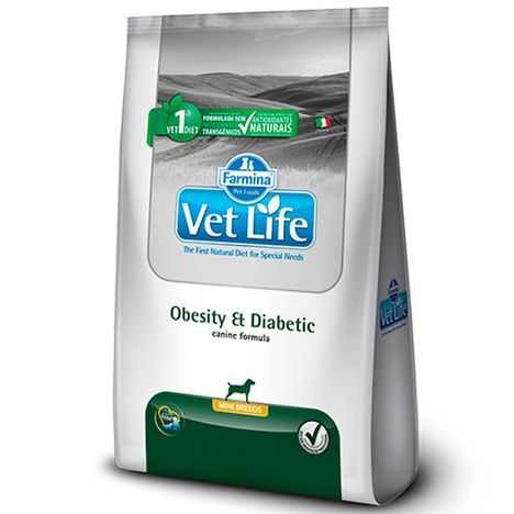 Ração Vet Life Obesity e Diabetic para Cães Raças Pequenas 2 kg Ração Vet Life Obesity e Diabetic para Cães Raças Pequenas 2 kg