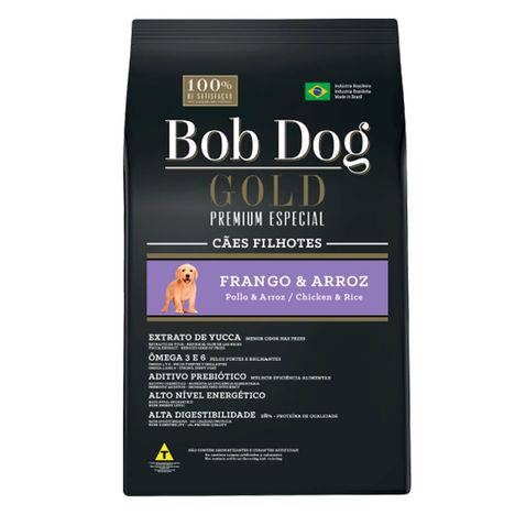 Ração Bob Dog Gold Premium Cães Filhotes Frango e Arroz 15 kg Ração Bob Dog Gold Premium Cães Filhotes Frango e Arroz 15 kg