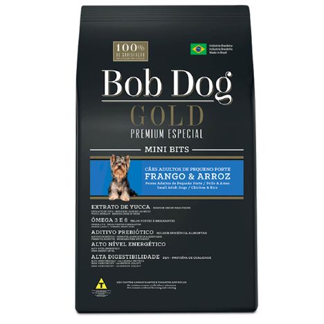Ração Bob Dog Gold Premium Mini Bits 15 Kg