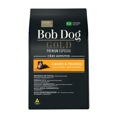 Ração Bob Dog Gold Premium Frango e Carne 15 Kg