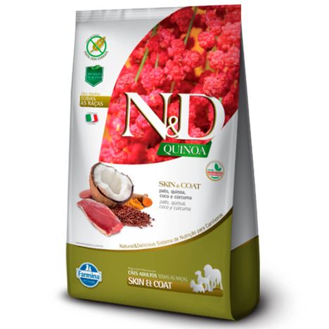 Ração N&D Quinoa Skin para Cães Adultos Sabor Pato 10,1 kg Ração N&D Quinoa Skin para Cães Adultos Sabor Pato 10,1 kg