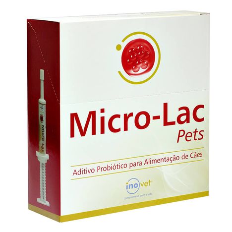 Probiótico Inovet Aditivo Microlac Seringa 15G