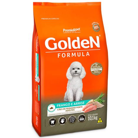 Ração Golden Fórmula Mini Bits Para Cães Adultos Sabor Frango e Arroz 10,1 Kg