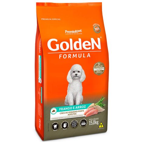 Ração Golden Fórmula Mini Bits Para Cães Adultos Sabor Frango e Arroz 15 Kg