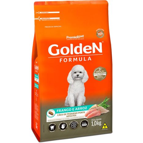 Ração Golden Fórmula Mini Bits Para Cães Adultos Sabor Frango e Arroz 1 Kg