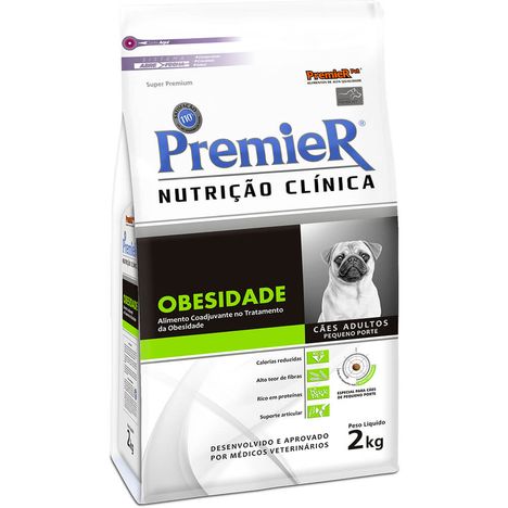 Ração Premier Nutrição Clínica Obesidade Para Cães Adultos de Raças Pequenas 2 Kg