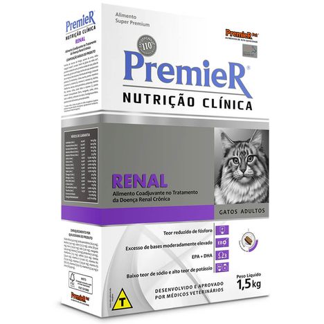Ração Premier Nutrição Clínica Renal para Gatos 1,5 Kg
