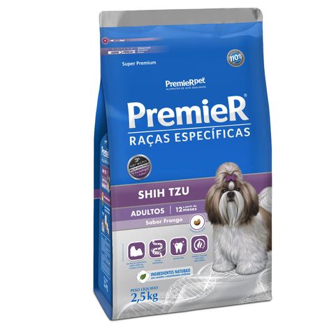 Ração Premier Raças Específicas Para Cães Shih Tzu Adultos Sabor Frango 2,5 kg Ração Premier Raças Específicas Para Cães Shih Tzu Adultos Sabor Frango 2,5 kg