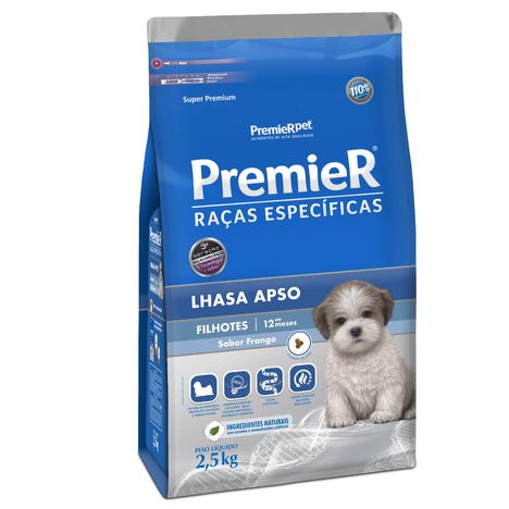 Ração Premier Raças Específicas Para Cães Lhasa Apso Filhotes Sabor Frango 2,5 kg Ração Premier Raças Específicas Para Cães Lhasa Apso Filhotes Sabor Frango 2,5 kg