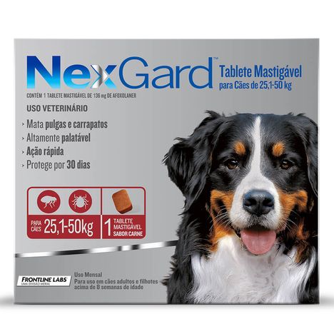 Antipulgas Nexgard Cães Acima de 25 Kg  com 1 Comprimidos