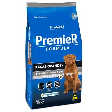 Ração Premier Fórmula Para Cães Sênior de Raças Grandes Sabor Cordeiro 15 kg Ração Premier Fórmula Para Cães Sênior de Raças Grandes Sabor Cordeiro 15 kg