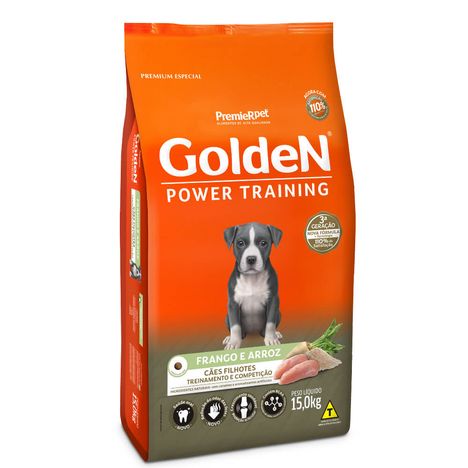 Ração Golden Power Training Para Cães Filhotes Sabor Frango e Arroz 15 kg Ração Golden Power Training Para Cães Filhotes Sabor Frango e Arroz 15 kg