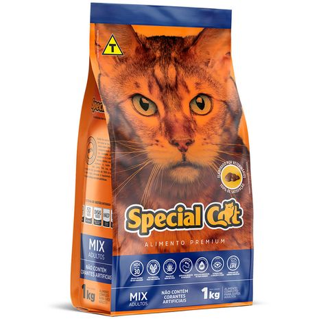 Ração Special Cat Premium Mix Para Gatos Adultos 1 kg Ração Special Cat Premium Mix Para Gatos Adultos 1 kg