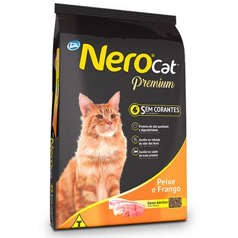 Ração Nero Cat Premium Gatos Adultos sabor Peixe e Frango 10,1kg