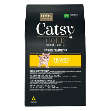 Ração Catsy Gold Premium Especial Gatos Filhotes Sabor Frango 1 Kg