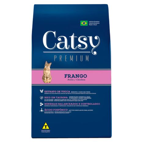 Ração Catsy Premium Gatos Sabor Frango 25 kg Ração Catsy Premium Gatos Sabor Frango 25 kg
