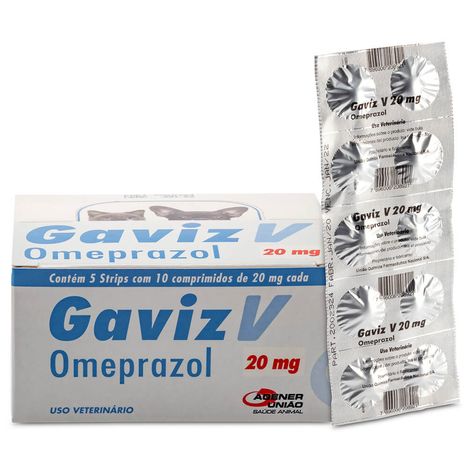 Antiácido Gaviz V para Cães e Gatos em Blister com 10 Comprimidos de 20 mg Antiácido Gaviz V para Cães e Gatos em Blister com 10 Comprimidos de 20 mg