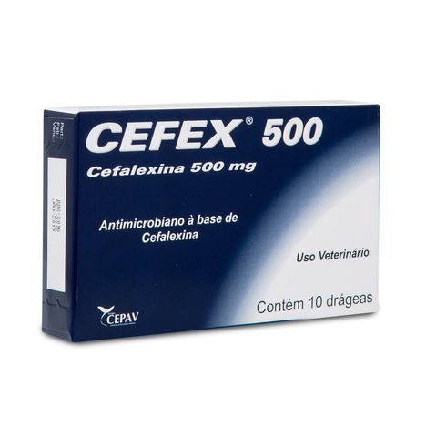 Medicamento Cefex 500mg com 10 Comprimidos
