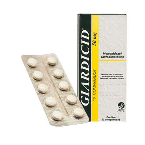 Medicamento Giardicid 50mg com 10 Comprimidos