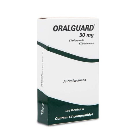 Antibiótico Oralguard para Cães e Gatos com 14 Comprimidos de 50 mg Antibiótico Oralguard para Cães e Gatos com 14 Comprimidos de 50 mg