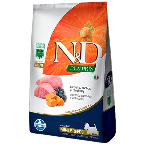 Ração N&D Pumpkin para Cães Adultos de Raças Pequenas Sabor Abóbora e Cordeiro 2,5 kg Ração N&D Pumpkin para Cães Adultos de Raças Pequenas Sabor Abóbora e Cordeiro 2,5 kg