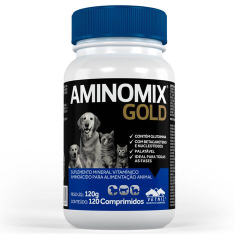 Aminomix Gold Vetnil 120 Comprimidos