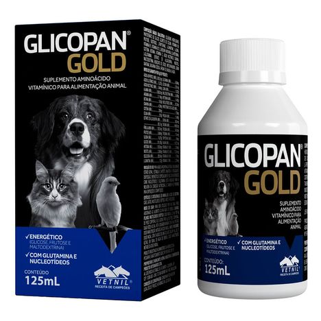 Suplemento Glicopan Gold para Cães e Gatos com 125 ml Suplemento Glicopan Gold para Cães e Gatos com 125 ml