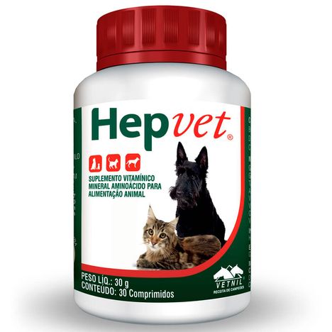 Hepvet Vetnil com 30 Comprimidos