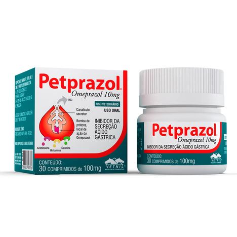Petprazol 100mg Vetnil com 30 Comprimidos