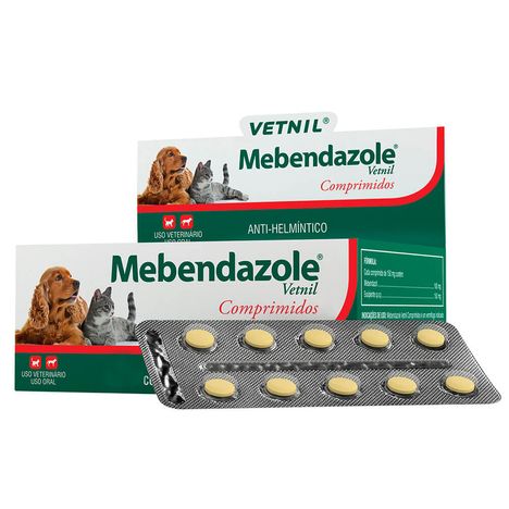 Vermífugo Mebendazole Vetnil 10 Comprimidos