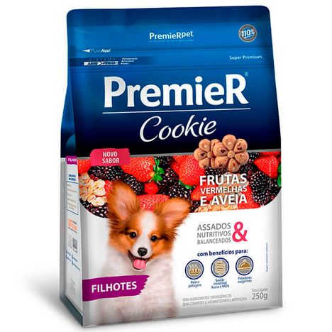 Premier Cookie Para Cães Filhotes Sabor Frutas Vermelhas e Aveia 250g Premier Cookie Para Cães Filhotes Sabor Frutas Vermelhas e Aveia 250g
