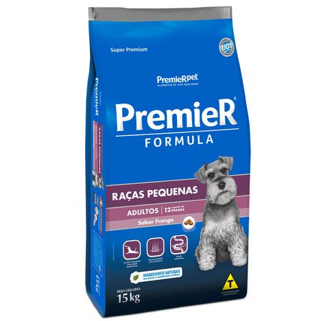 Ração Premier Fórmula Para Cães Adultos de Raças Pequenas Sabor Frango 15 Kg
