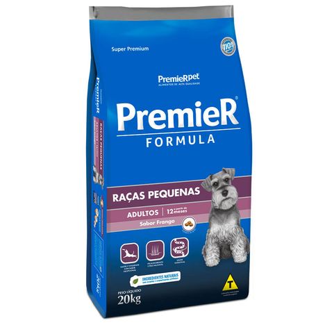 Ração Premier Fórmula Para Cães Adultos de Raças Pequenas Sabor Frango 20 Kg