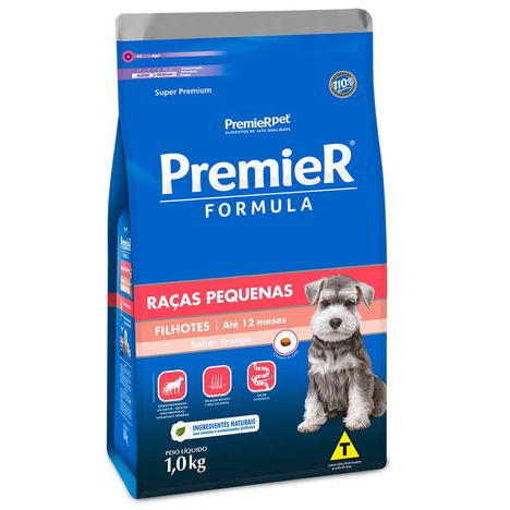 Ração Premier Fórmula Para Cães Filhotes de Raças Pequenas Sabor Frango 1 kg Ração Premier Fórmula Para Cães Filhotes de Raças Pequenas Sabor Frango 1 kg
