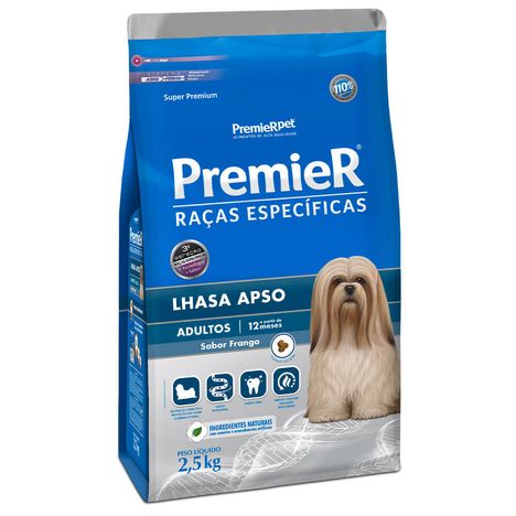 Ração Premier Raças Específicas Para Cães Lhasa Apso Adultos Sabor Frango 2,5 kg Ração Premier Raças Específicas Para Cães Lhasa Apso Adultos Sabor Frango 2,5 kg