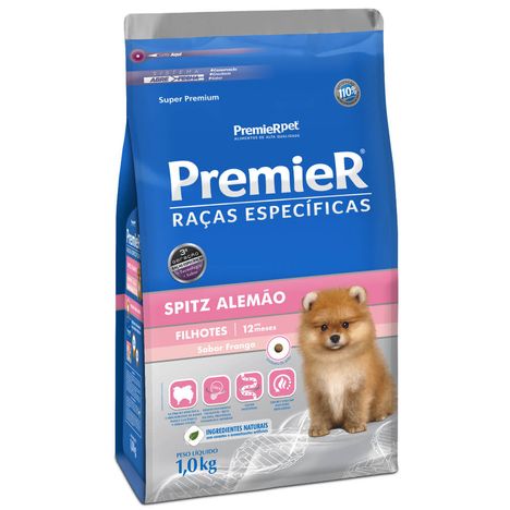 Ração Premier Raças Específicas Para Cães Spitz Alemão Filhotes Sabor Frango 1 Kg