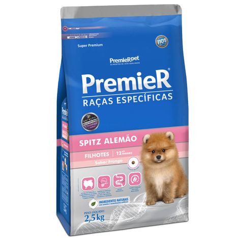 Ração Premier Raças Específicas Para Cães Spitz Alemão Filhotes Sabor Frango 2,5 kg Ração Premier Raças Específicas Para Cães Spitz Alemão Filhotes Sabor Frango 2,5 kg