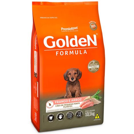 Ração Golden Fórmula Mini Bits Para Cães Filhotes de Porte Pequeno Sabor Frango e Arroz 10,1 kg Ração Golden Fórmula Mini Bits Para Cães Filhotes de Porte Pequeno Sabor Frango e Arroz 10,1 kg