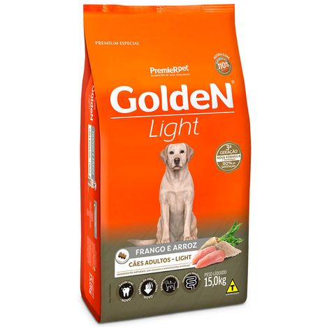 Ração Golden Fórmula Para Cães Adultos Light Sabor Frango e Arroz 15 kg Ração Golden Fórmula Para Cães Adultos Light Sabor Frango e Arroz 15 kg