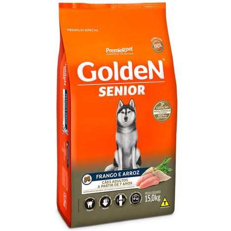 Ração Golden Fórmula Para Cães Sênior Sabor Frango e Arroz 15 kg Ração Golden Fórmula Para Cães Sênior Sabor Frango e Arroz 15 kg