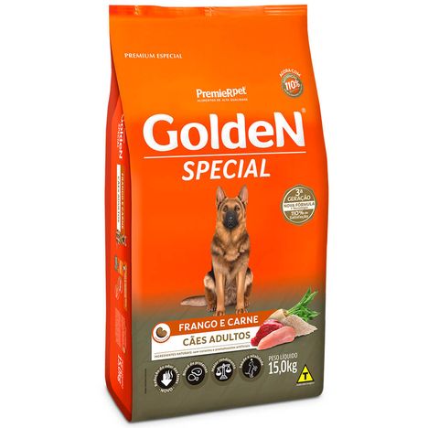 Ração Golden Special Para Cães Adultos Sabor Frango e Carne 15 Kg