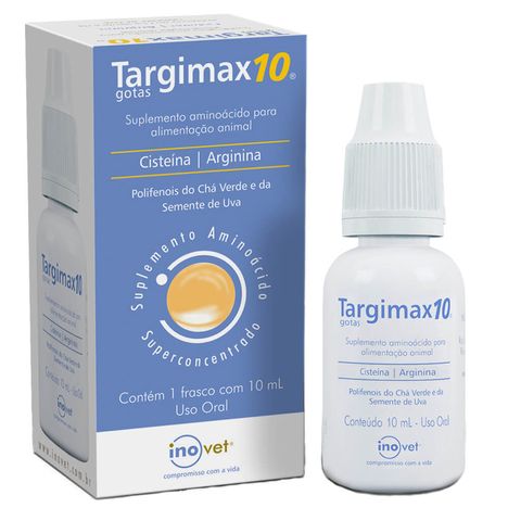 Suplemento Targimax 10 para Cães e Gatos com 10 ml Suplemento Targimax 10 para Cães e Gatos com 10 ml
