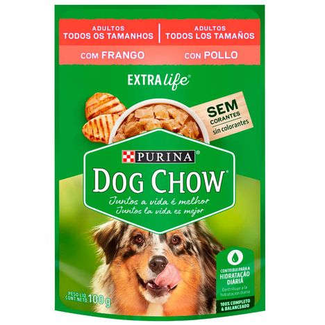 Ração Úmida Sachê Dog Chow Purina para Cães Adultos Sabor Frango 100g