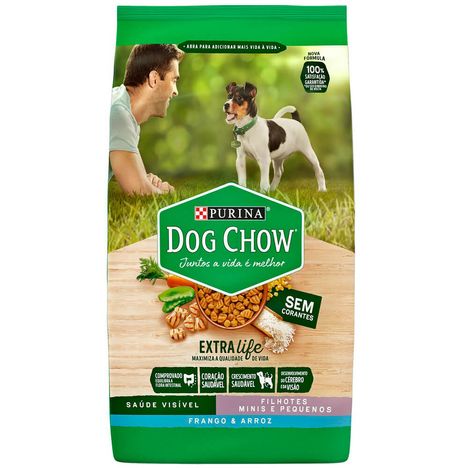 Ração Dog Chow para Filhotes sabor Frango e Arroz Raças Pequenas e Minis 15 Kg