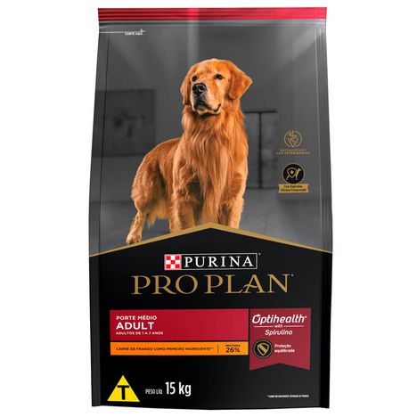 Ração Super Premium Pro Plan Adultos Raças Médias 15 kg Ração Super Premium Pro Plan Adultos Raças Médias 15 kg