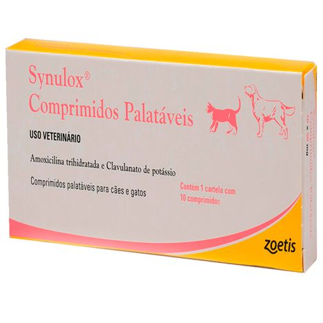 Antibiótico Zoetis Synulox 10 Comprimidos 250 mg