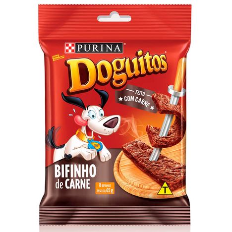 Petisco Purina Doguitos para Cães Bifinho Carne 65g Petisco Purina Doguitos para Cães Bifinho Carne 65g