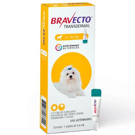 Bravecto Transdermal Para Cães de 2kg  a 4,5kg